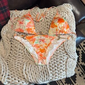Victoria's Secret Orange Floral Bikini